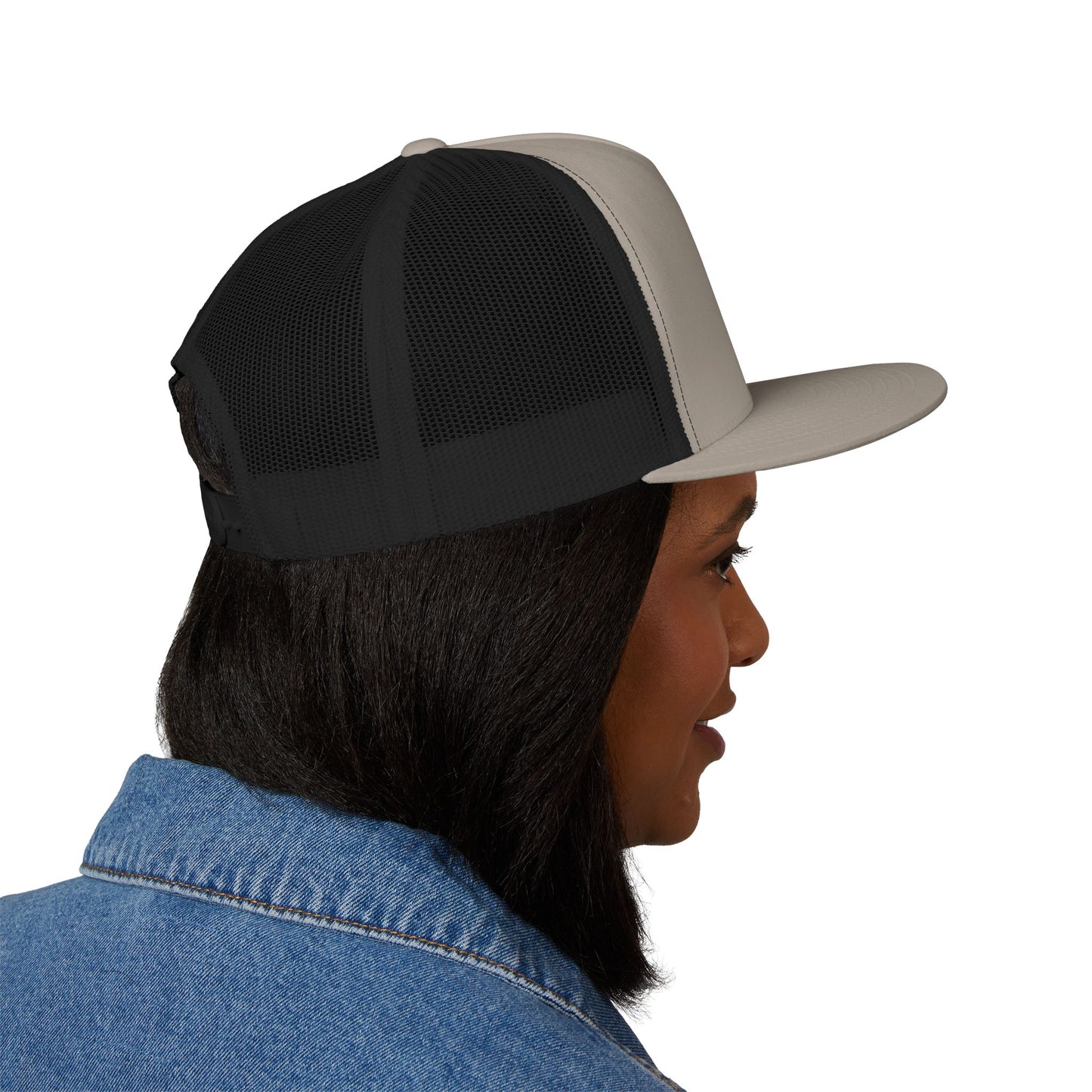 Embroidered Trucker Cap with Bold Design, Cool Casual Hat for Men, Summer Accessory, Gift for Him, Outdoor Adventure Wear