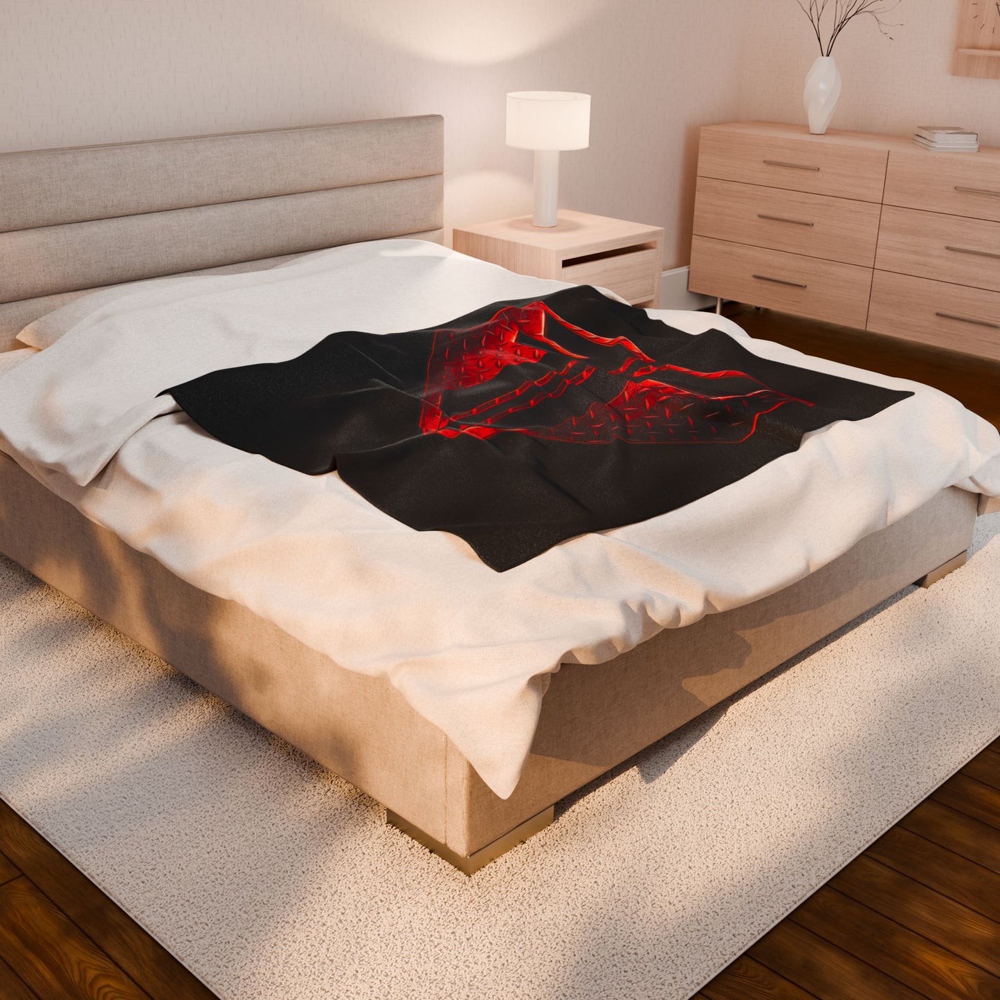 Warmth of Comfort: Velveteen Plush Blanket - Ideal for Cozy Nights, Gifting, Home Decor, Kid-Friendly, Sports Events