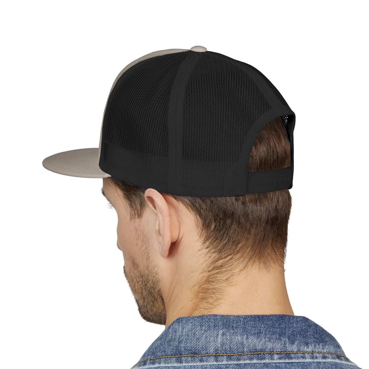 Embroidered Trucker Cap with Bold Design, Cool Casual Hat for Men, Summer Accessory, Gift for Him, Outdoor Adventure Wear