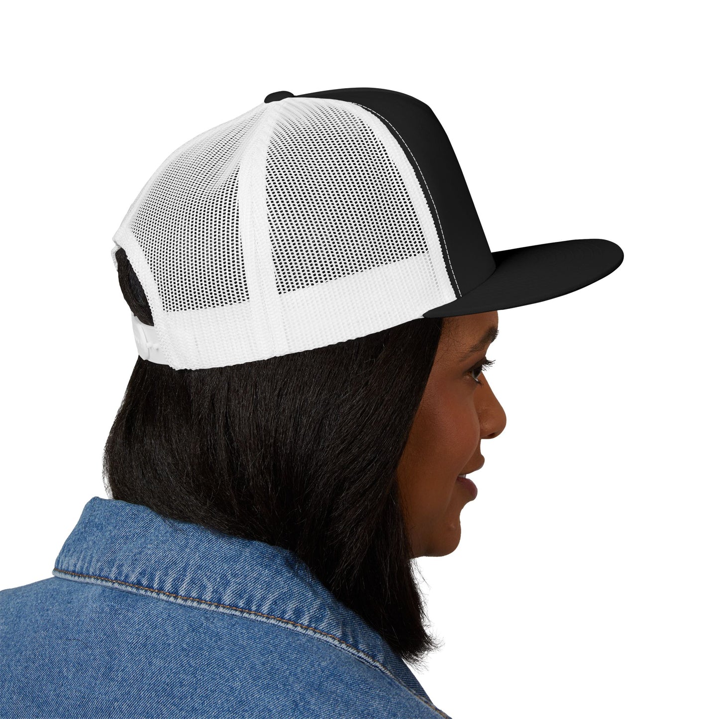 Embroidered Trucker Cap with Bold Design, Cool Casual Hat for Men, Summer Accessory, Gift for Him, Outdoor Adventure Wear