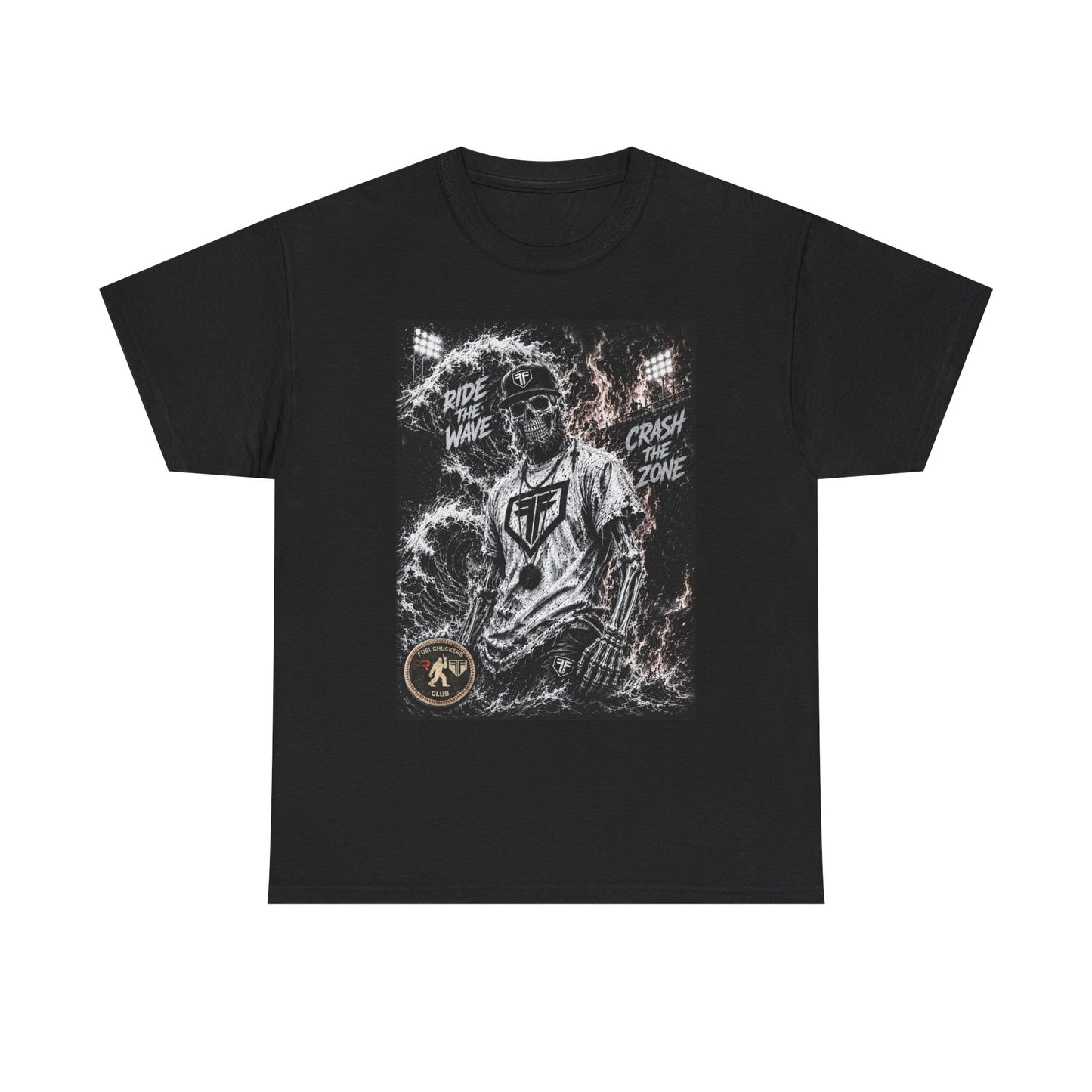 Breath Body Baseball Graphic Tee — Ride Wave Crash Zone Skate Baseball Shirt