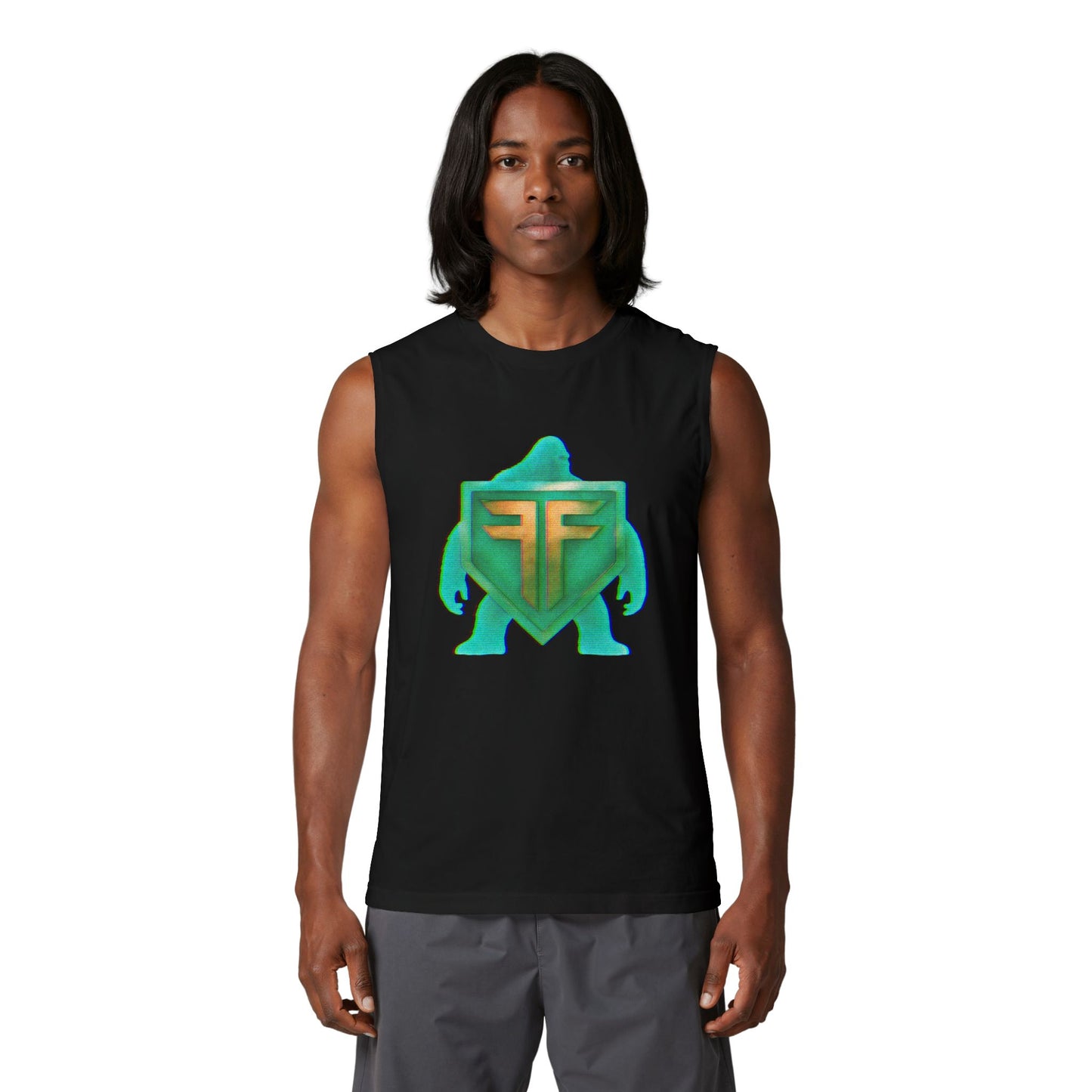 Bigfoot Shield Muscle Tank — Sasquatch Logo Sleeveless Tee