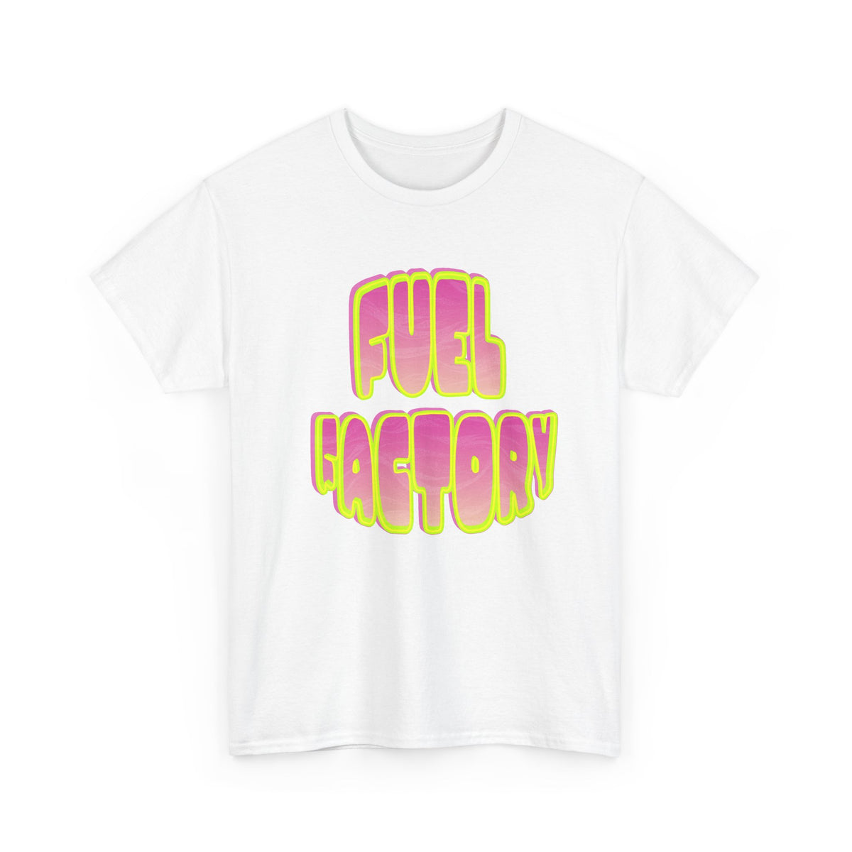 T-Shirt — Retro 'Fuel Factory' Neon Graphic Tee