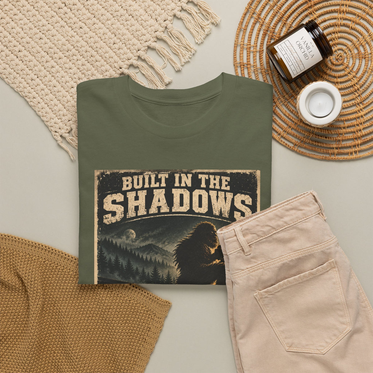 Bigfoot Poster Tee — "Built in the Shadows, Revealed on the Mound" Graphic T‑Shirt