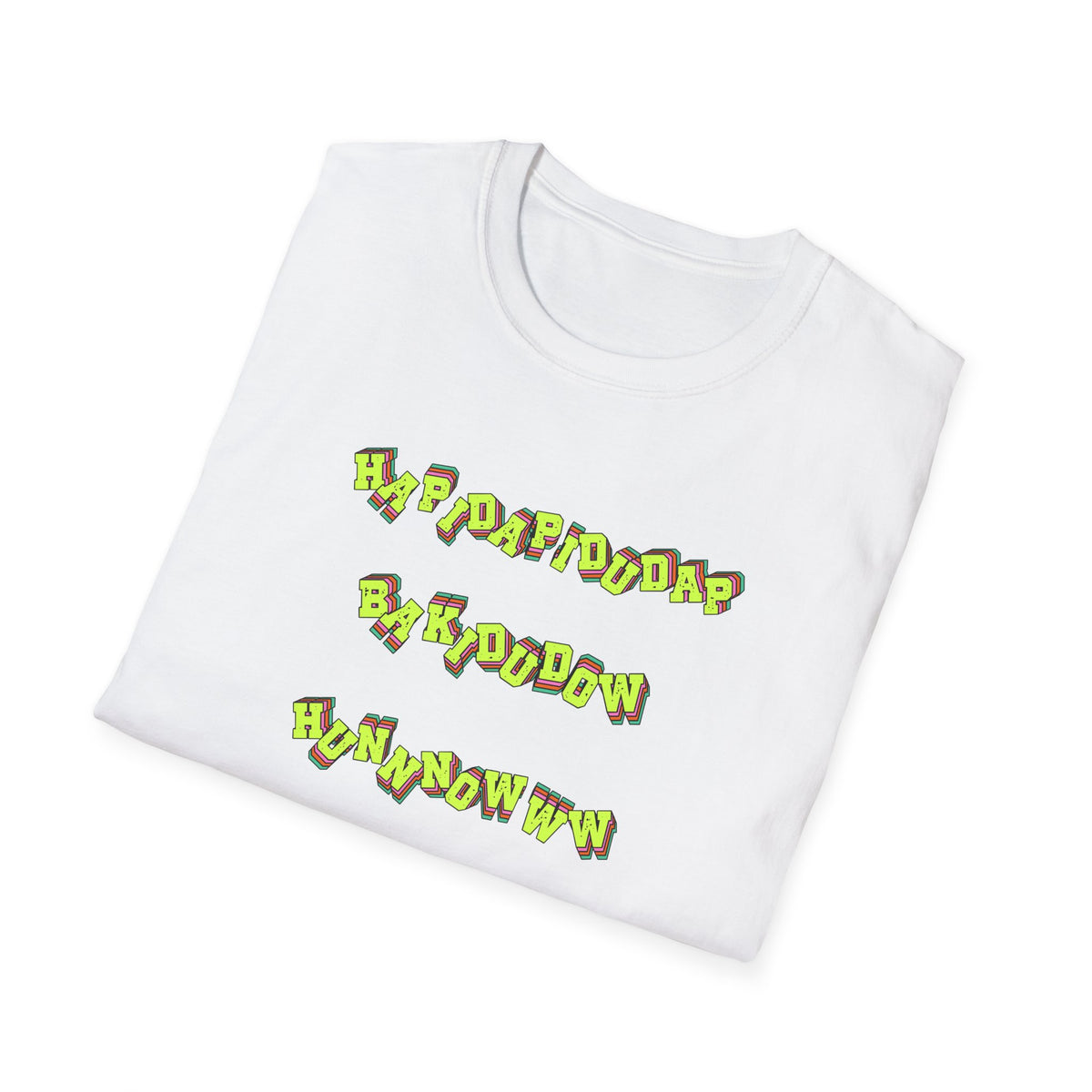 Fuelchucker Lingo ``Vertical Logo T‑Shirt — Bold Neon Graphic Tee