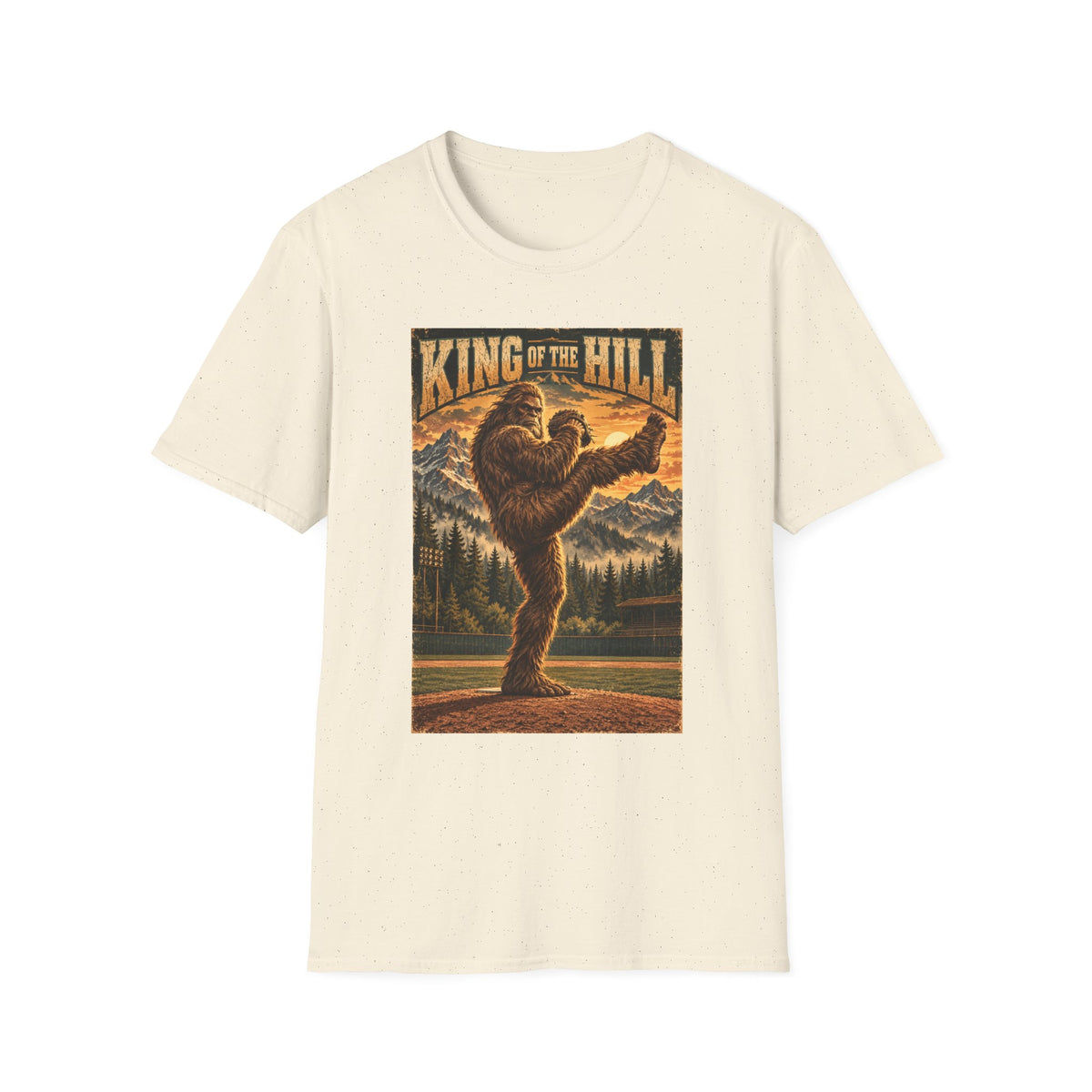 King of the Hill Bigfoot T-Shirt – Vintage Sasquatch Forest Graphic Tee