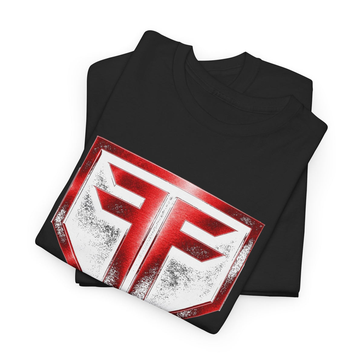 Hero Shield Tee — Red & White Emblem Graphic T-Shirt