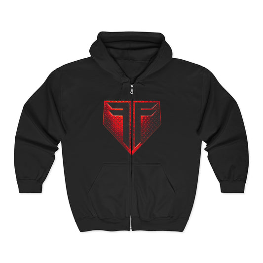 Stylish Full Zip Hoodie with Bold Design - Unisex, Casual Wear, Streetwear, Gifts for Him, Gifts for Her, Cozy Layers
