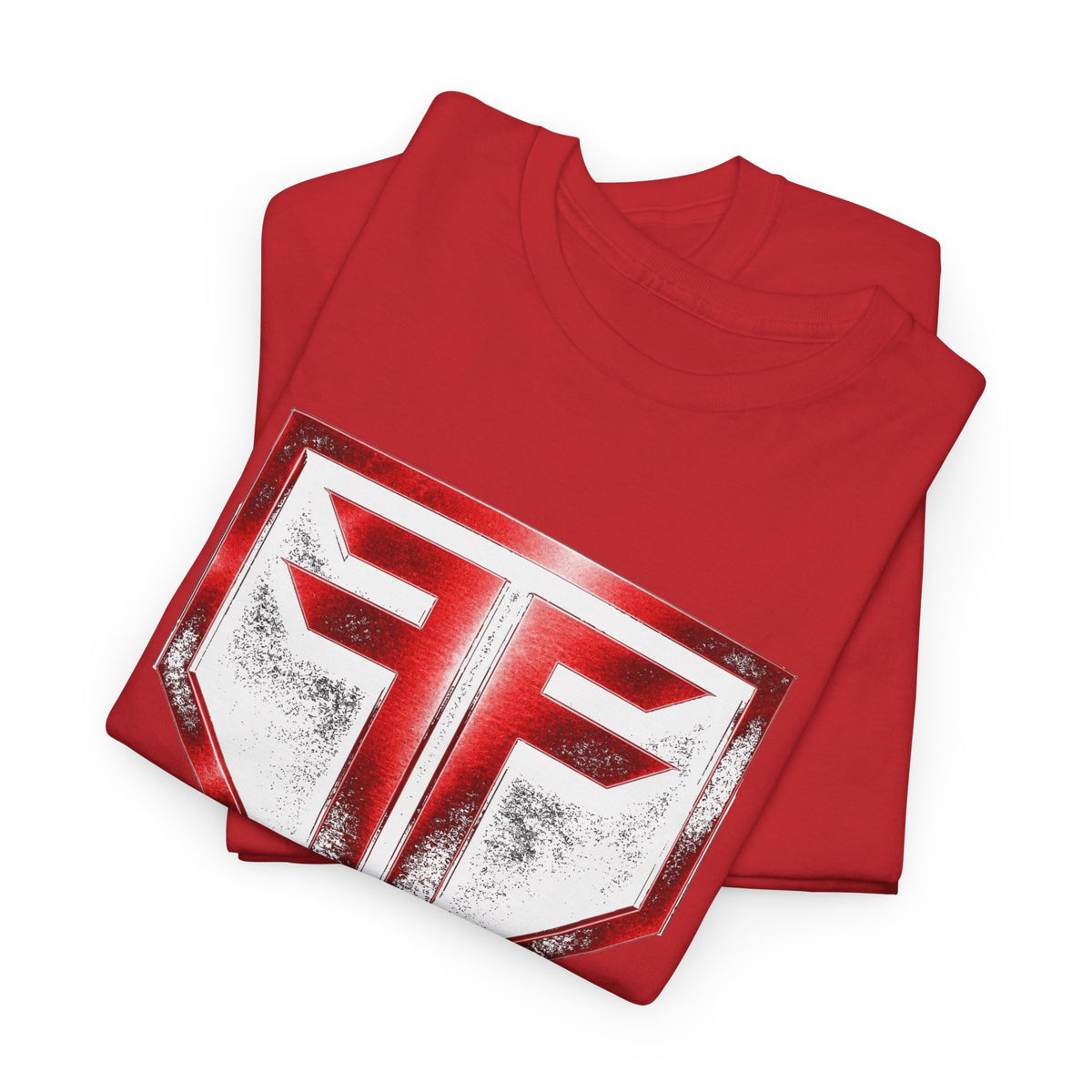 Hero Shield Tee — Red & White Emblem Graphic T-Shirt