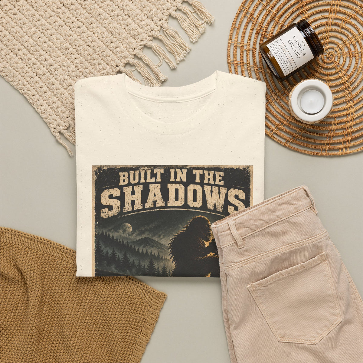 Bigfoot Poster Tee — "Built in the Shadows, Revealed on the Mound" Graphic T‑Shirt
