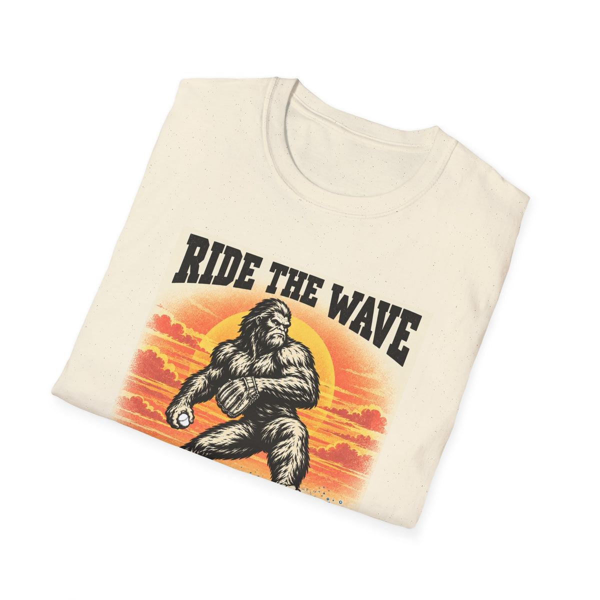 Ride The Wave Bigfoot T-Shirt — Vintage Surf Sasquatch Graphic Tee