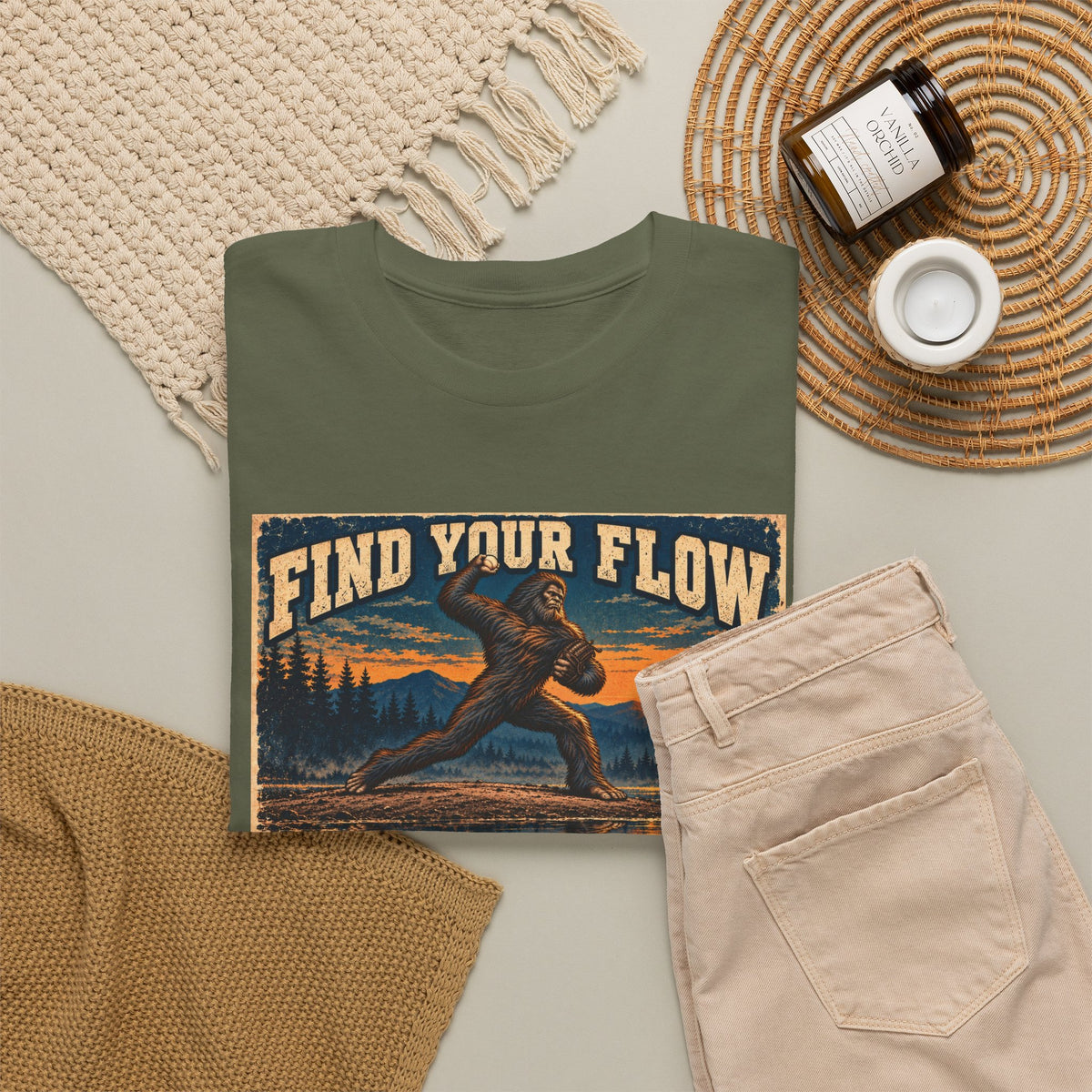 Find Your Flow 'Unleash the Beast' T-Shirt — Bigfoot Vintage Outdoor Tee