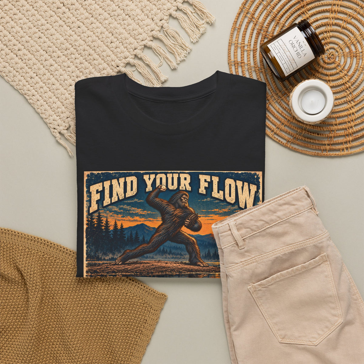 Find Your Flow 'Unleash the Beast' T-Shirt — Bigfoot Vintage Outdoor Tee