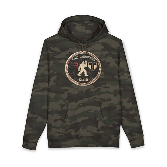 Fuel Chuckers Club Hoodie – Vintage Gas Can Patch Graphic Hooded Sweatshirt