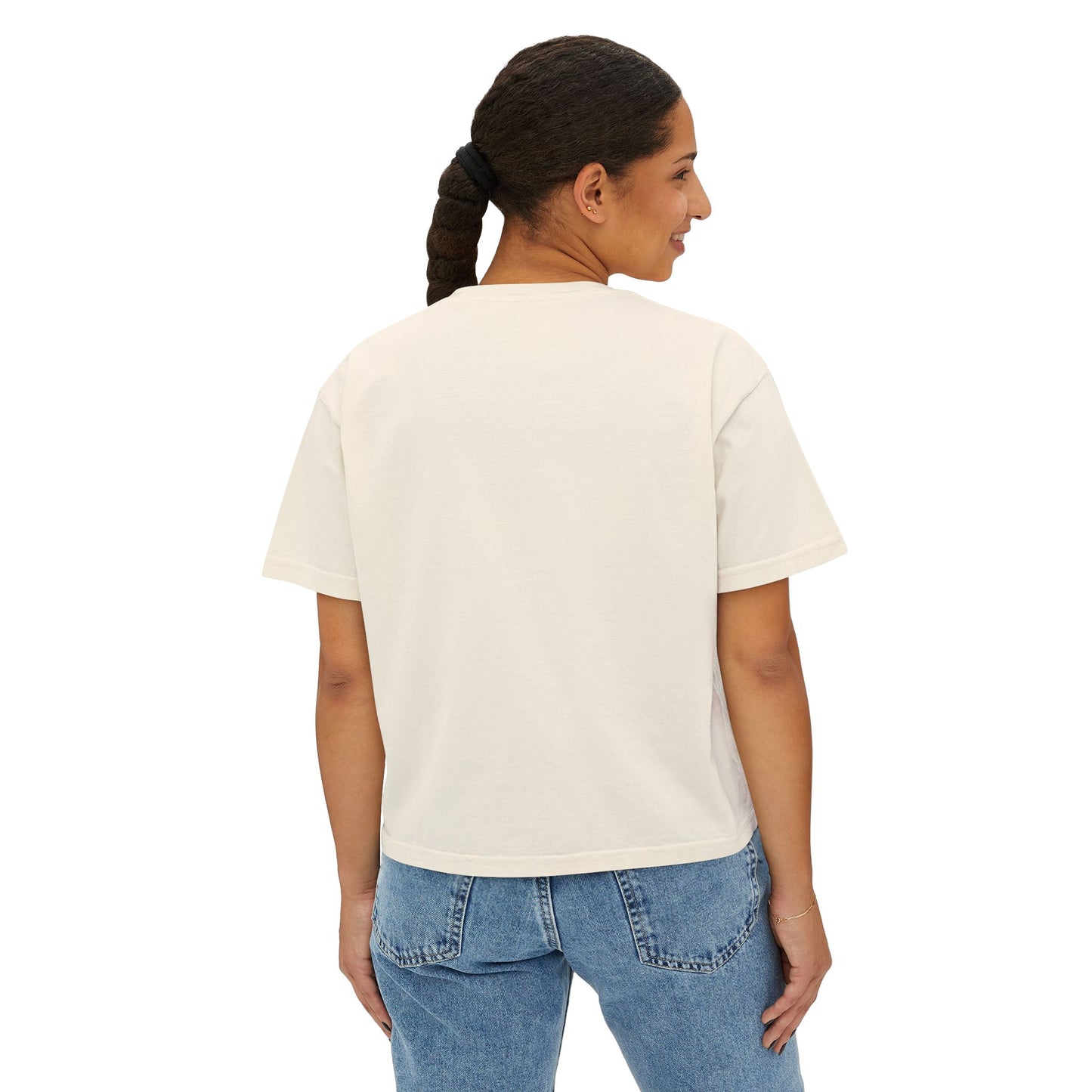 Breakthrough Sunrise Women's Boxy Tee — Minimal Positive Graphic Tee