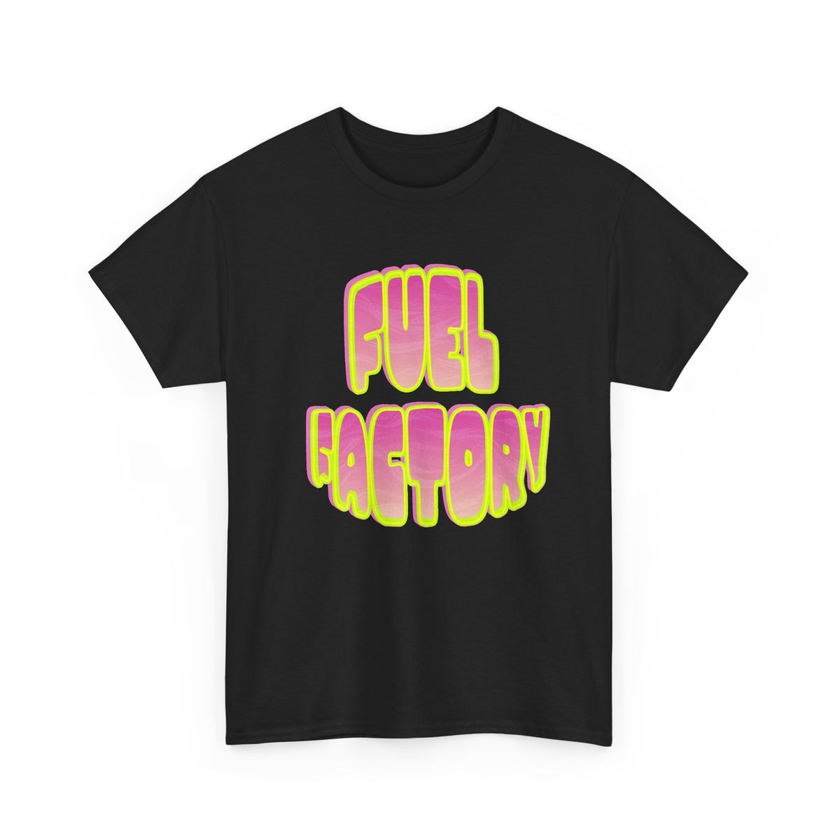 T-Shirt — Retro 'Fuel Factory' Neon Graphic Tee