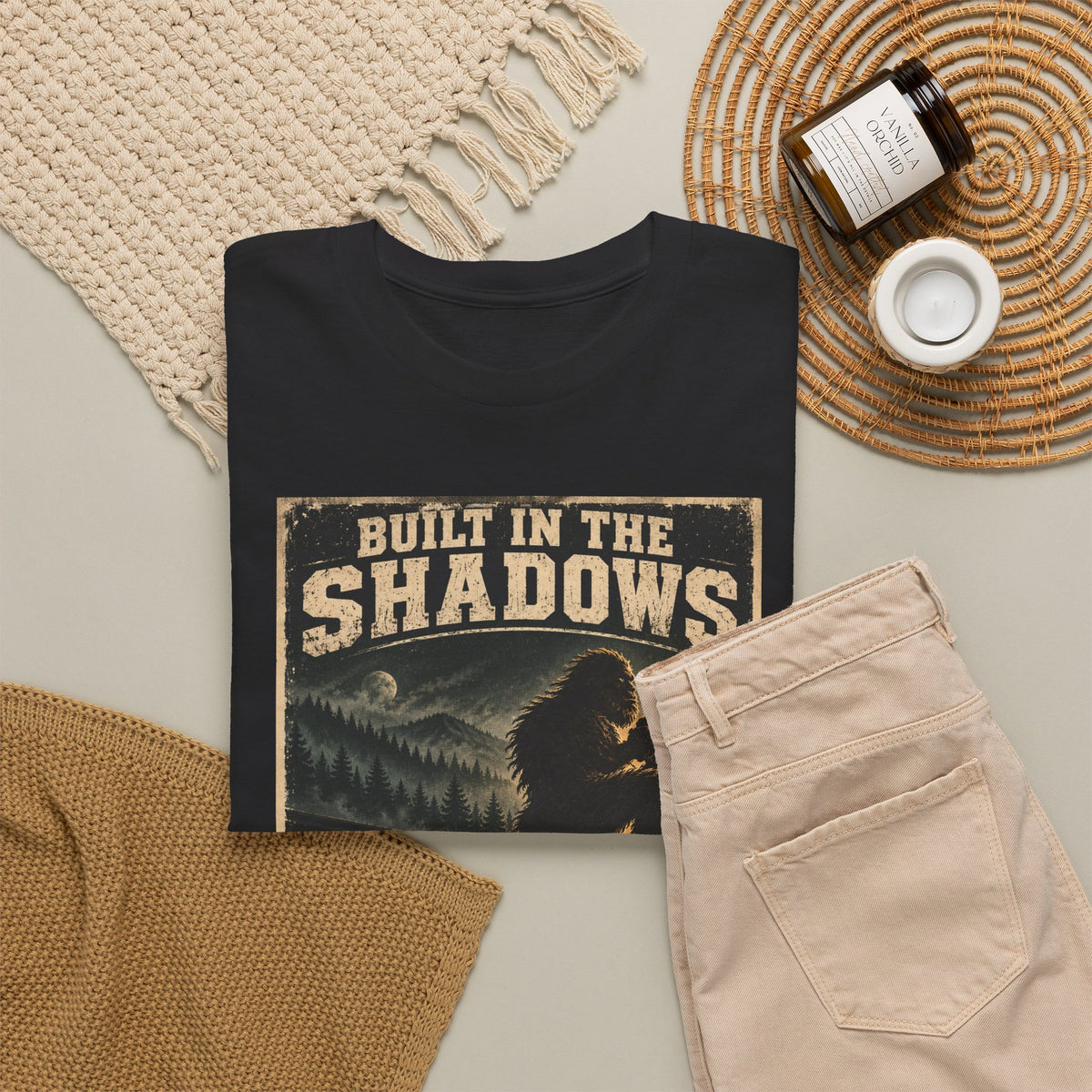 Bigfoot Poster Tee — "Built in the Shadows, Revealed on the Mound" Graphic T‑Shirt