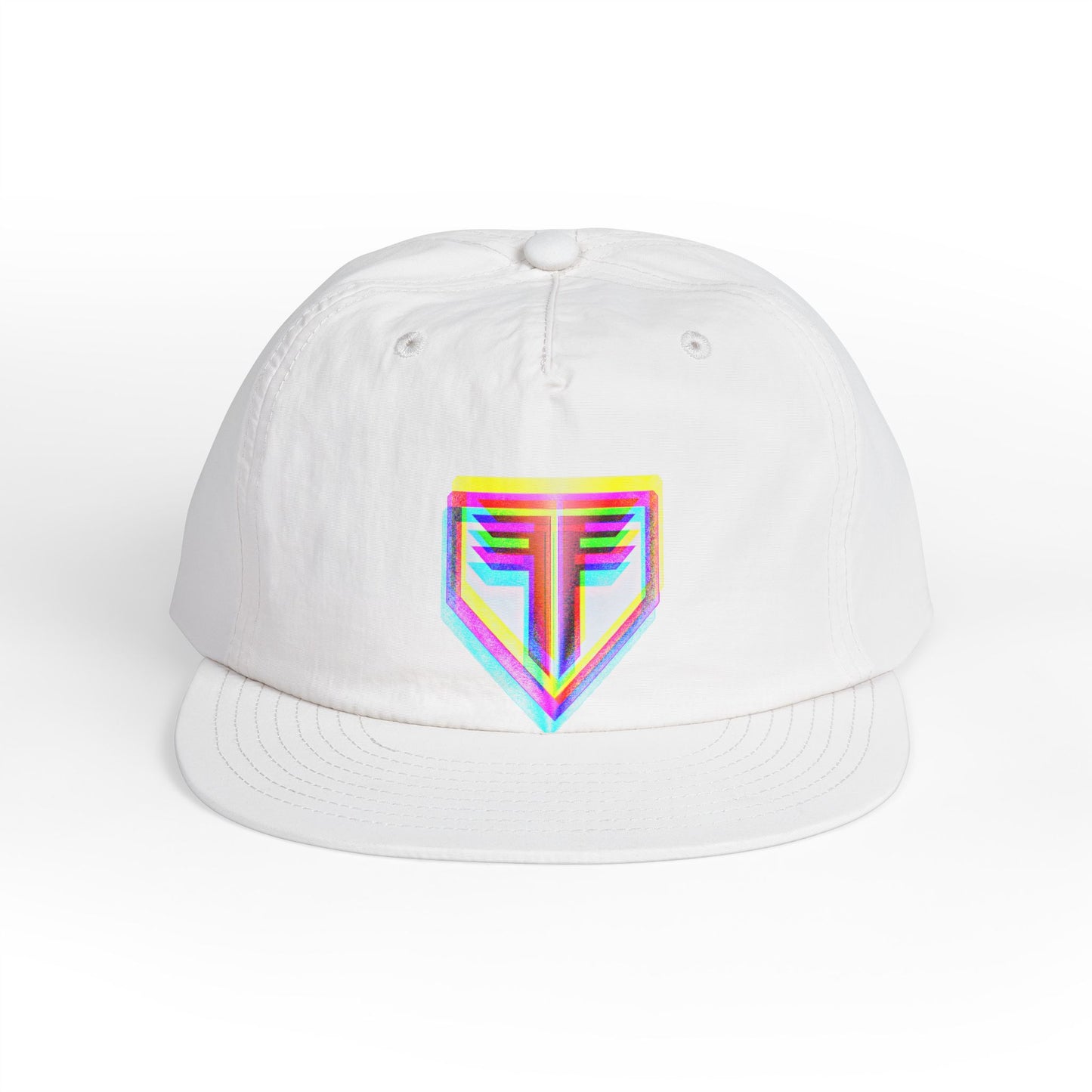 Surf Cap — Retro Neon Shield Logo Hat