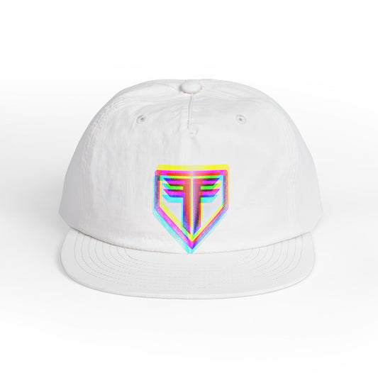 Surf Cap — Retro Neon Shield Logo Hat