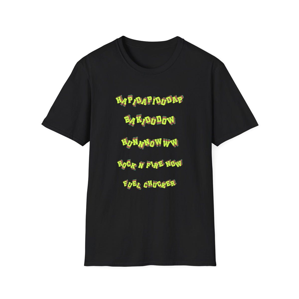 Fuelchucker Lingo ``Vertical Logo T‑Shirt — Bold Neon Graphic Tee