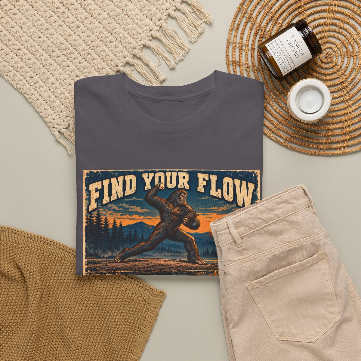 Find Your Flow 'Unleash the Beast' T-Shirt — Bigfoot Vintage Outdoor Tee