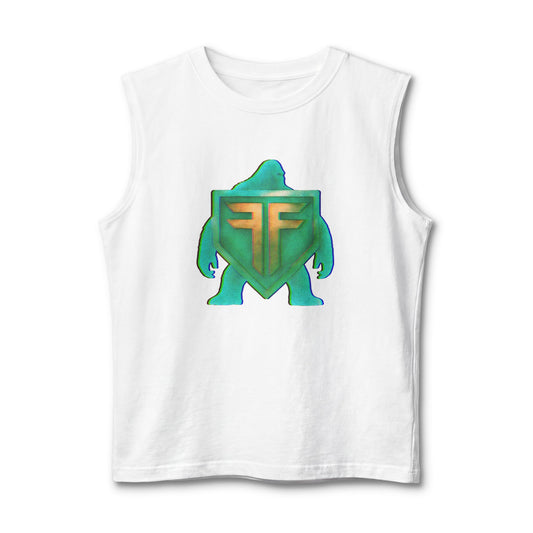 Bigfoot Shield Muscle Tank — Sasquatch Logo Sleeveless Tee
