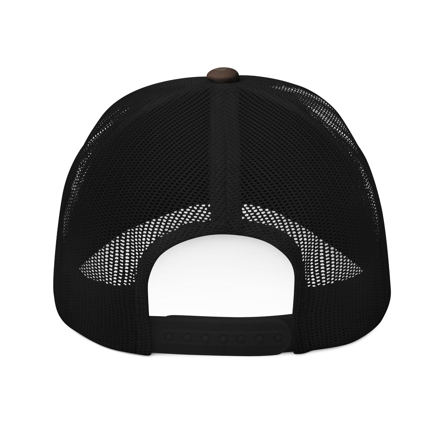 Camo Trucker Hat – Red Embroidered Shield Logo