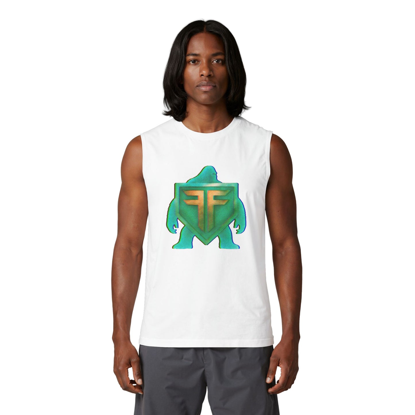 Bigfoot Shield Muscle Tank — Sasquatch Logo Sleeveless Tee