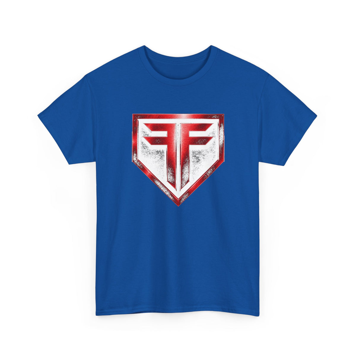 Hero Shield Tee — Red & White Emblem Graphic T-Shirt