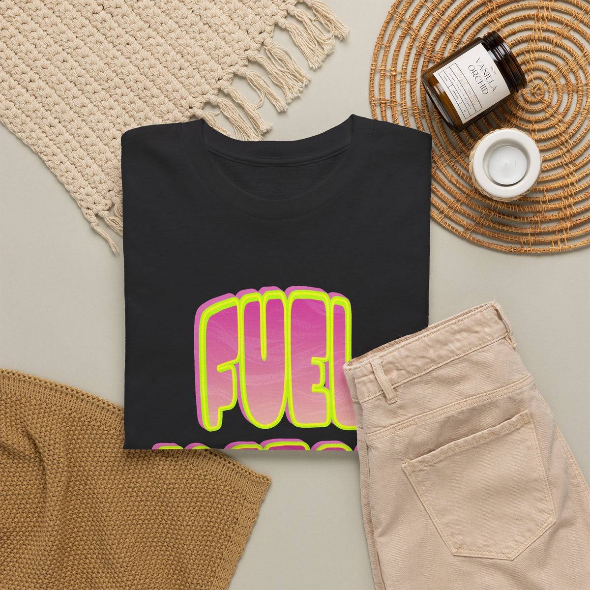 T-Shirt — Retro 'Fuel Factory' Neon Graphic Tee