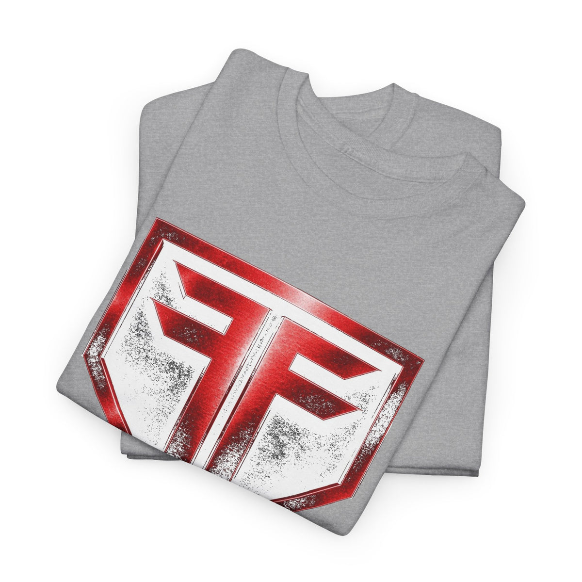 Hero Shield Tee — Red & White Emblem Graphic T-Shirt