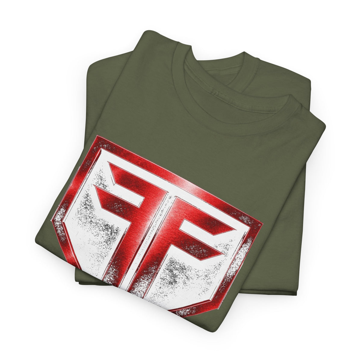 Hero Shield Tee — Red & White Emblem Graphic T-Shirt