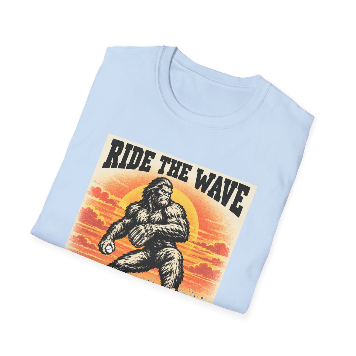 Ride The Wave Bigfoot T-Shirt — Vintage Surf Sasquatch Graphic Tee