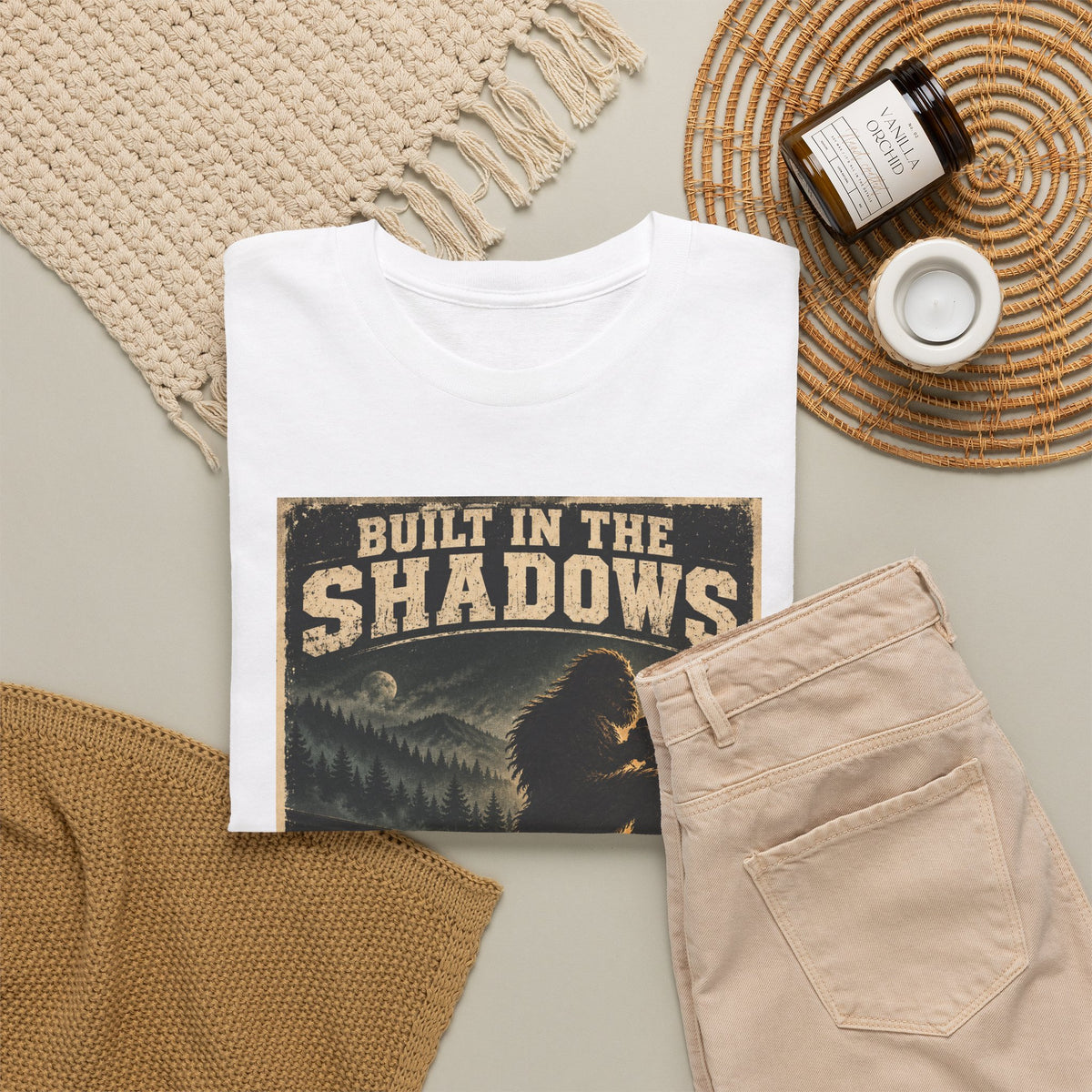 Bigfoot Poster Tee — "Built in the Shadows, Revealed on the Mound" Graphic T‑Shirt