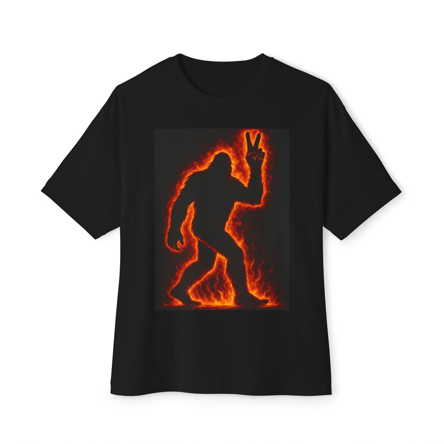 Bigfoot Flame Unisex Oversized Boxy Tee, Funny Graphic Tee, Casual Wear for Bigfoot Lovers, Gift for Nature Enthusiasts, Unique [...]
